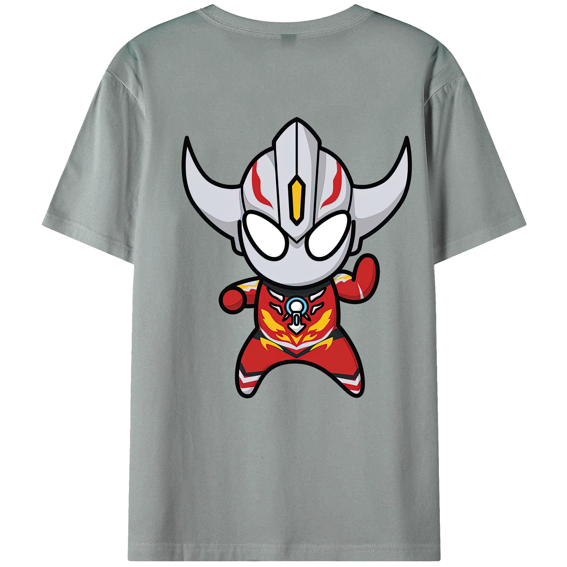 （画像用） ウルトラマン Ultraman 綿100％ メンズ半袖Tシャツ（バックプリント） 通気性